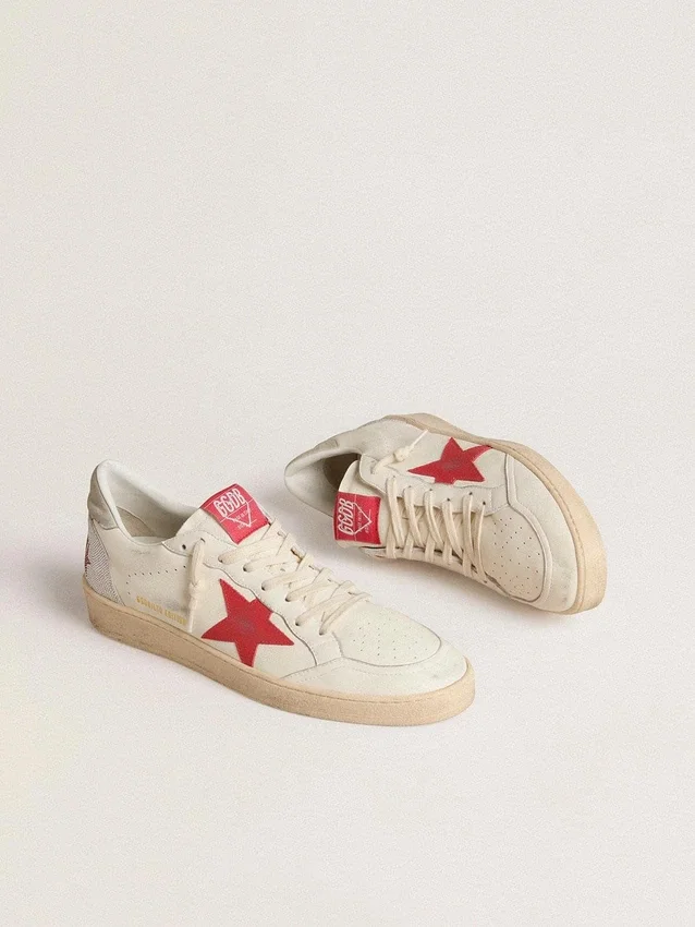Ball Star pour homme pour la Saint-Valentin, avec étoile en cuir rouge et lettrage Swarovski rouge