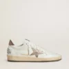 Ball Star Wishes pour femme en cuir blanc avec étoile en cuir bronze métallisé