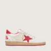 Ball Star Wishes pour femme en cuir blanc avec une étoile rouge et une languette de talon