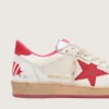 Ball Star Wishes pour femme en cuir blanc avec une étoile rouge et une languette de talon