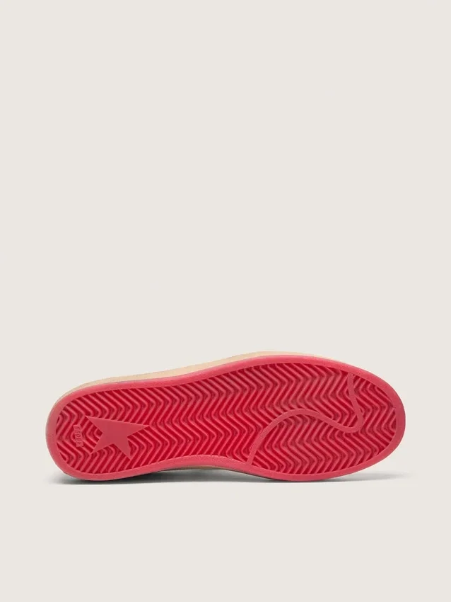 Ball Star Wishes pour femme en cuir blanc avec une étoile rouge et une languette de talon
