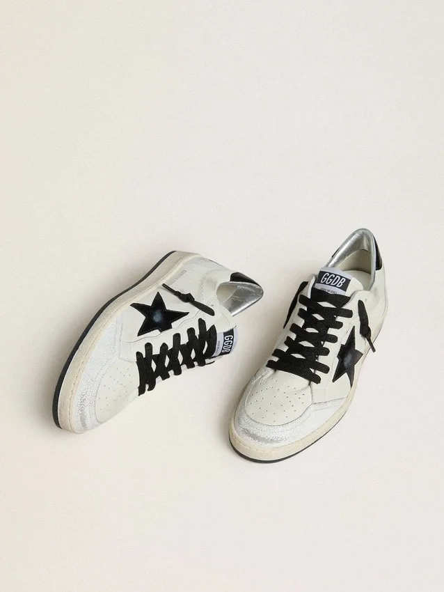 Ball Star Wishes pour femme en cuir nappa avec étoile Naplak noire et languette au talon