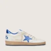 Ball Star Wishes pour femme en cuir nappa blanc avec étoile bleu vif et languette au talon