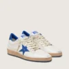 Ball Star Wishes pour femme en cuir nappa blanc avec étoile bleu vif et languette au talon