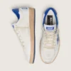 Ball Star Wishes pour femme en cuir nappa blanc avec étoile bleu vif et languette au talon