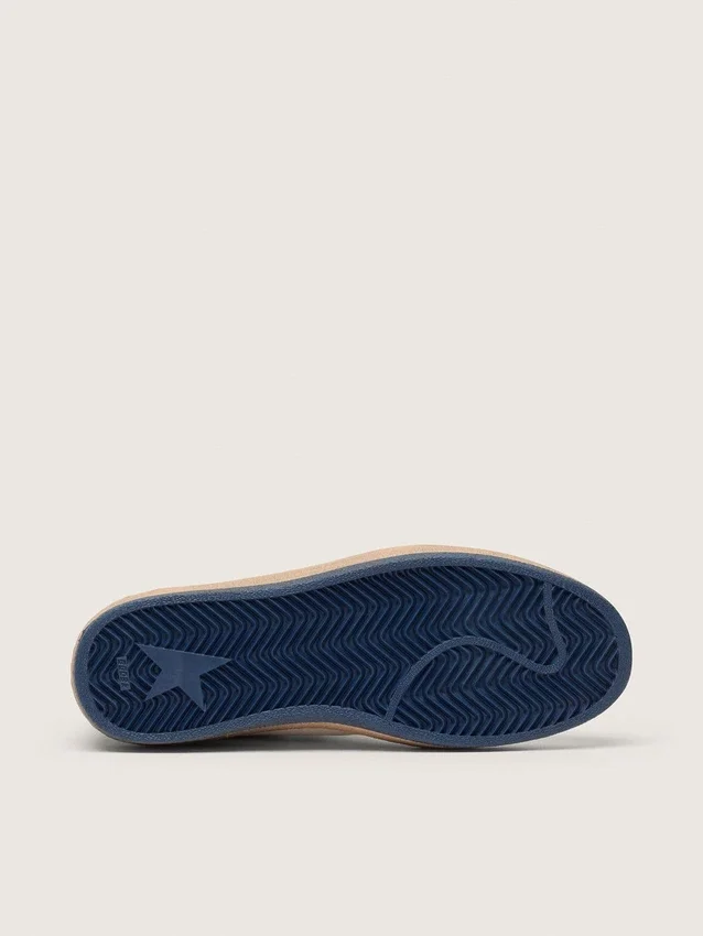 Ball Star Wishes pour femme en cuir nappa blanc avec étoile bleu vif et languette au talon