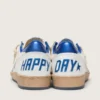 Ball Star Wishes pour femme en cuir nappa blanc avec étoile bleu vif et languette au talon