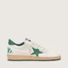 Ball Star Wishes pour femme en cuir nappa blanc avec étoile et languette au talon en cuir vert