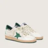 Ball Star Wishes pour femme en cuir nappa blanc avec étoile et languette au talon en cuir vert