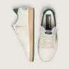 Ball Star Wishes pour femme en cuir nappa blanc avec étoile et languette au talon en cuir vert