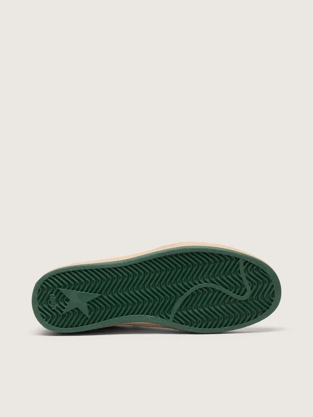 Ball Star Wishes pour femme en cuir nappa blanc avec étoile et languette au talon en cuir vert