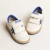 Ball Star Young avec étoile en cuir bleu métallisé et languette au talon