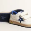 Ball Star Young avec étoile en cuir bleu métallisé et languette au talon