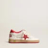 Ball Star Young en cuir nappa avec étoile en cuir rouge et languette au talon