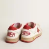 Ball Star Young en cuir nappa avec étoile en cuir rouge et languette au talon