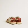 Ball Star Young en cuir nappa avec étoile noire et empiècements en cuir rouge