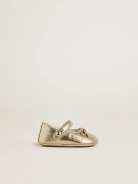 Ballerines Sofi pour bébé en cuir doré