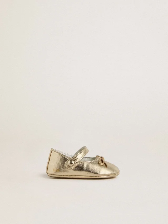 Ballerines Sofi pour bébé en cuir doré