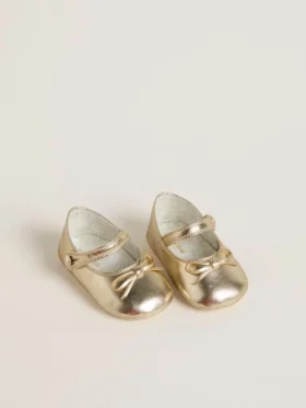 Ballerines Sofi pour bébé en cuir doré