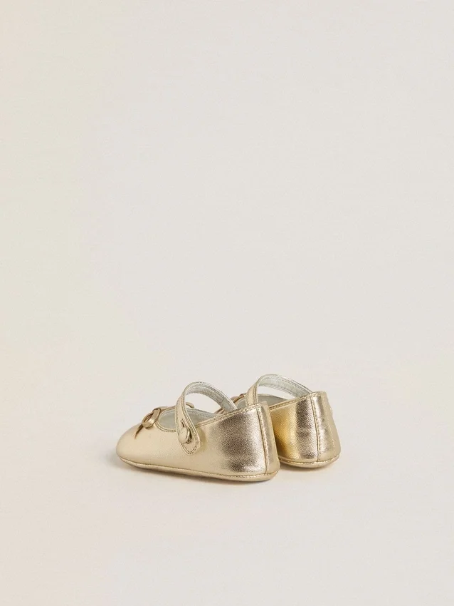Ballerines Sofi pour bébé en cuir doré