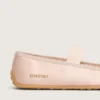 Ballerines Étoile en satin rose poudré avec étoile brodée rose poudré et bride élastique
