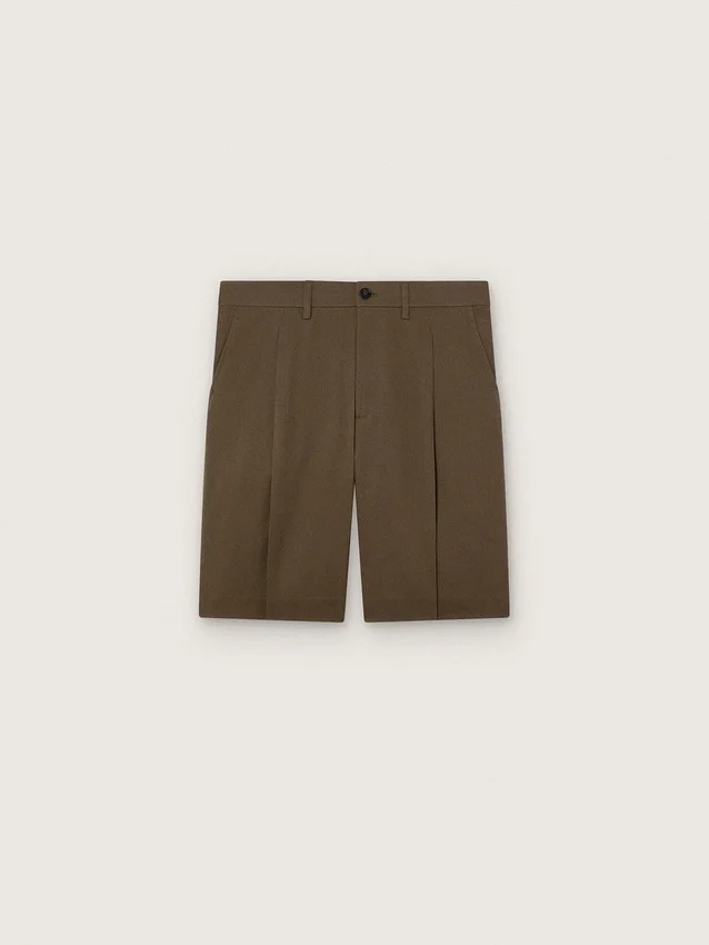 Bermuda en gabardine de laine pour homme
