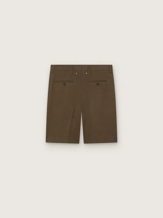 Bermuda en gabardine de laine pour homme