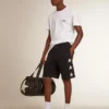 Bermuda noir pour homme avec des étoiles blanches