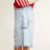 Bermuda pour femme en denim effet usé
