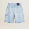 Bermuda pour femme en denim effet usé