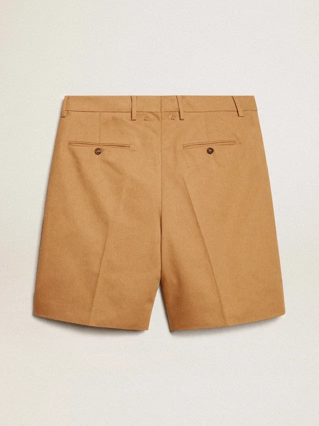 Bermuda pour homme en coton beige