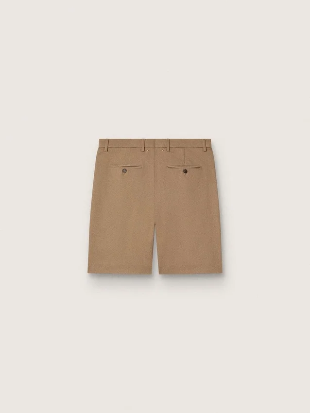 Bermuda pour homme en coton beige