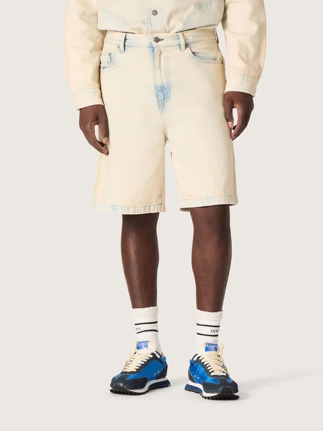 Bermuda pour homme en denim couleur sable clair