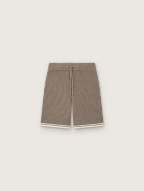 Bermuda unisexe en maille gris tourterelle