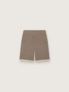 Bermuda unisexe en maille gris tourterelle