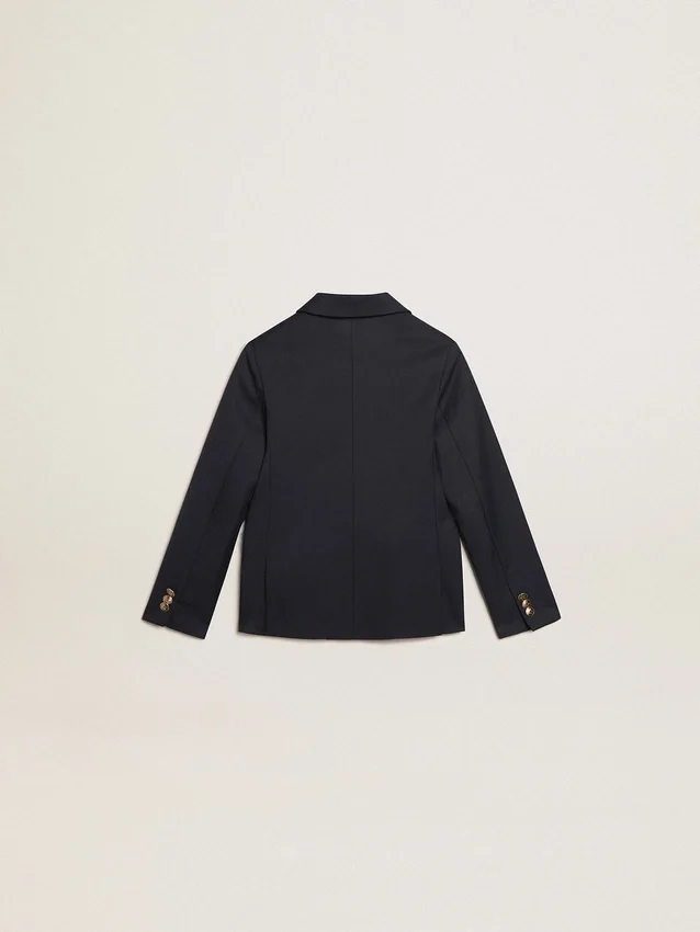 Blazer bleu foncé à double boutonnage pour garçons