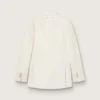 Blazer femme blanc vieilli à double boutonnage