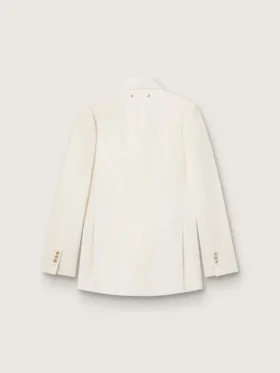 Blazer femme blanc vieilli à double boutonnage