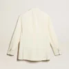 Blazer femme blanc vieilli à double boutonnage