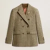 Blazer femme à double boutonnage en laine Shetland