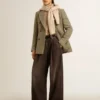Blazer femme à double boutonnage en laine Shetland