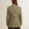 Blazer femme à double boutonnage en laine Shetland