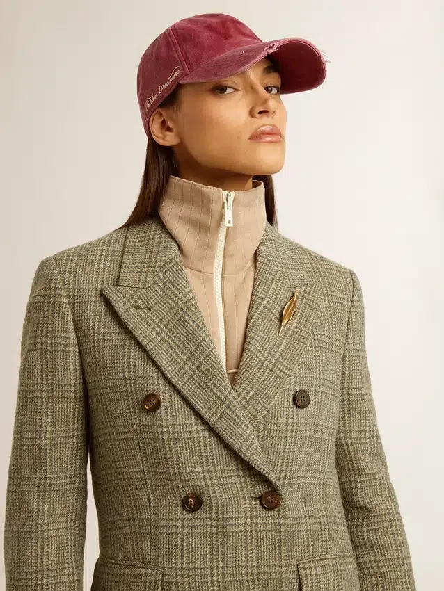 Blazer femme à double boutonnage en laine Shetland