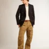 Blazer homme à double boutonnage bleu foncé