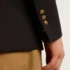 Blazer homme à double boutonnage bleu foncé