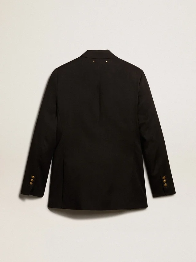 Blazer noir à double boutonnage pour femme
