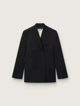 Blazer noir à double boutonnage pour homme