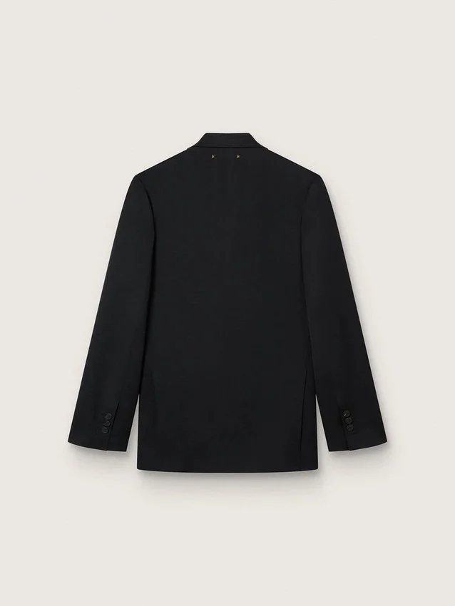 Blazer noir à double boutonnage pour homme