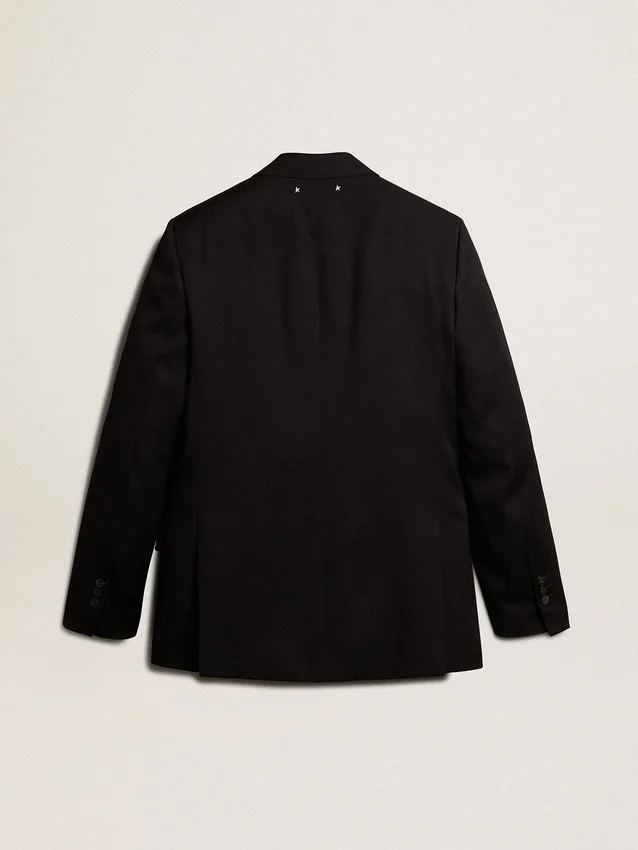 Blazer noir à double boutonnage pour homme