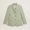 Blazer pour femme en laine vert sauge